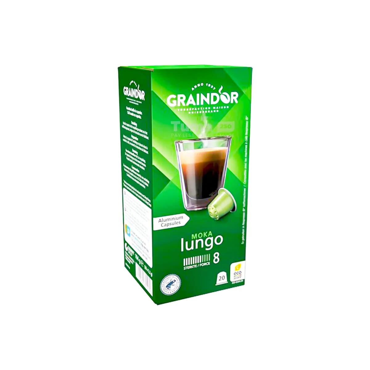 Graindor Moka Lungo Nespresso Capsules 20 Packs x 5.2g (104g)