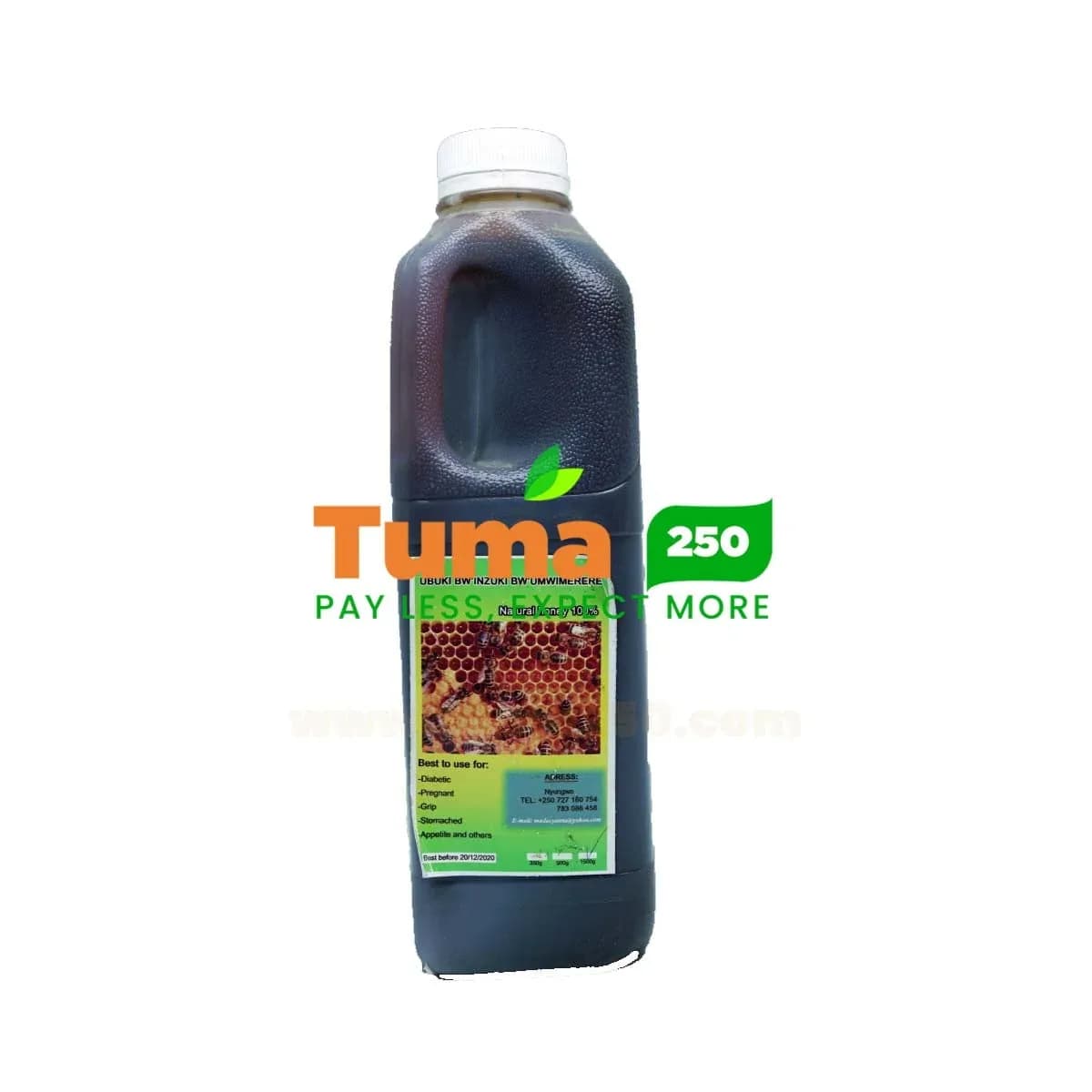 100% NATURAL Filtrated Honey (Miel Naturel /Ubuki bw’Umwimerere)