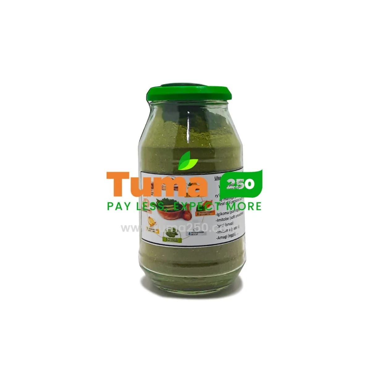 Bio Moringa Leaves Powder In Glass Jar 200g