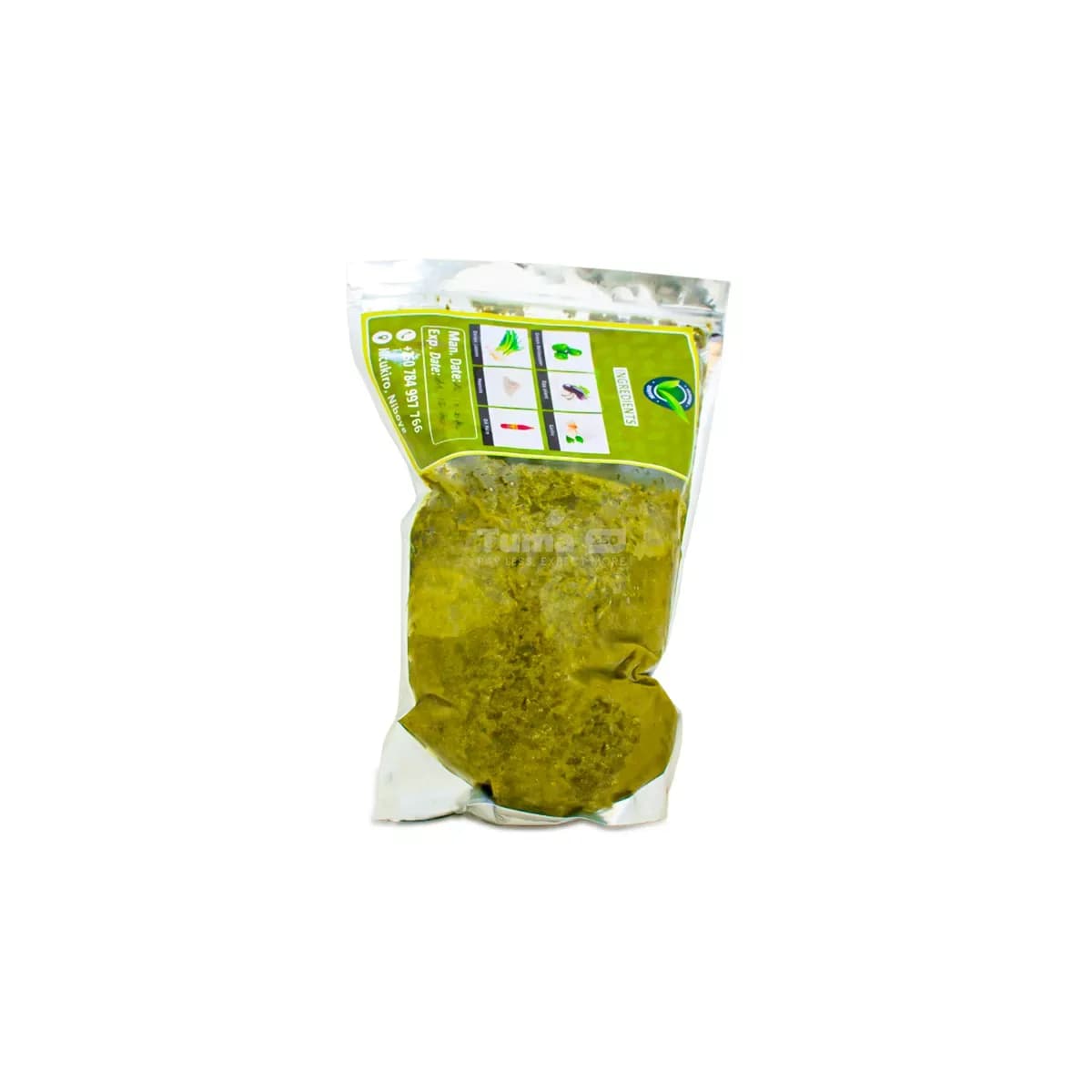 Cooked Pounded Cassava Leaves / Isombe Itetse -1kg