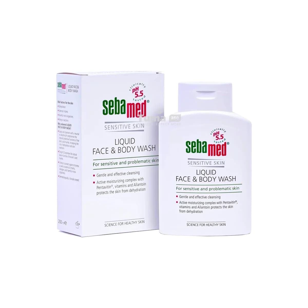 SebaMed Sensitive Skin Liquid Face & Body Wash 200ml
