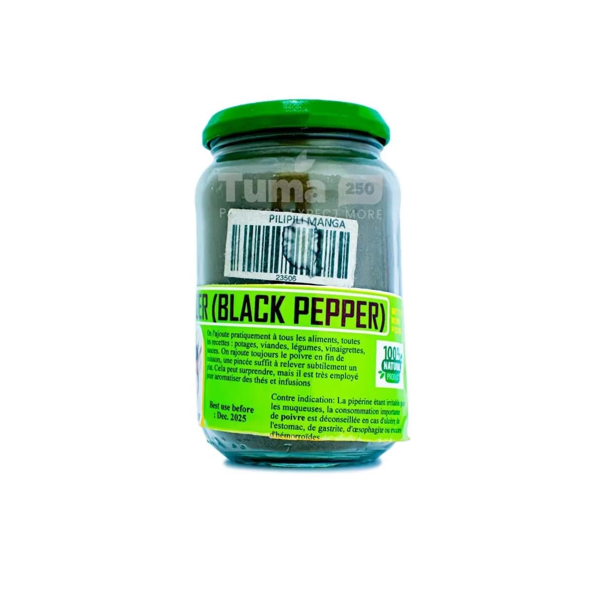 Pilipili Manga (Black Pepper ) In Glass Jar