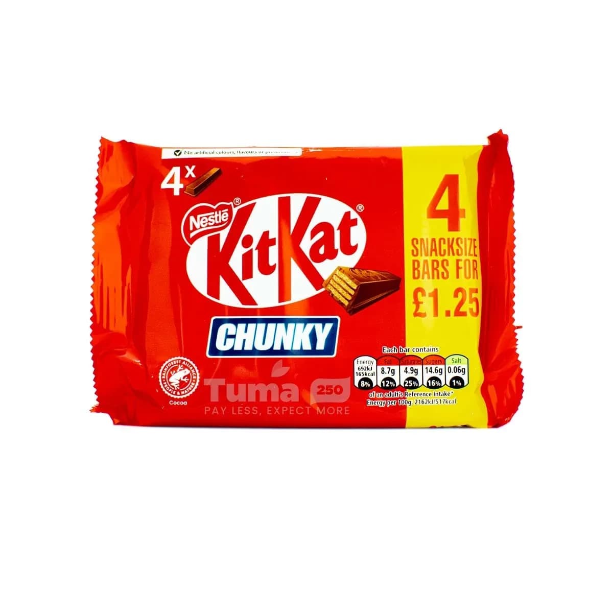 Nestle KitKat Chunky 4 Bars Milk Chocolate Bar -128g