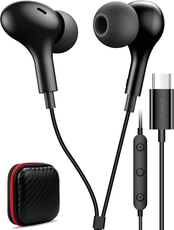 USB C Headphone For Samsung S26 S25 FE S24 A16 A17 Z Wired Earbuds Magnetic