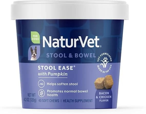 NaturVet Stool Ease Supplement For Dogs 40 Soft Chews