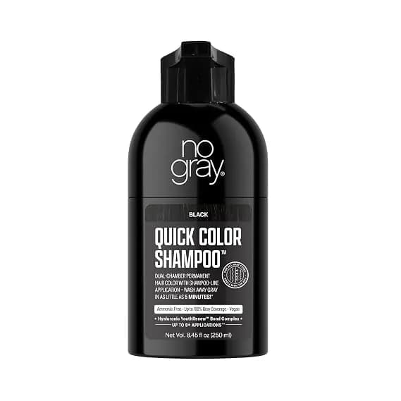 No Gray Quick Permanent Hair Color Shampoo, Medium Brown, 8.45 Oz