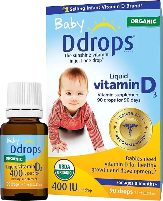 Ddrops Baby 400 IU, Vitamin D, 90 Drops 2.5mL 0.08 Fl. Oz Pack Of 1
