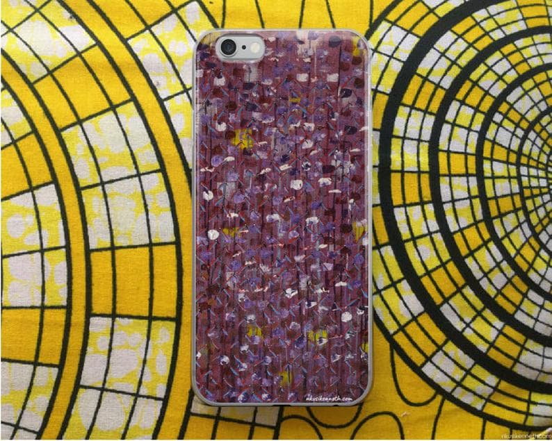 iPhone Case – Contentment – African art – Original painting by Kenneth Nkusi (acrylics on canvas) – iPhone 7/7+/8/8+/X