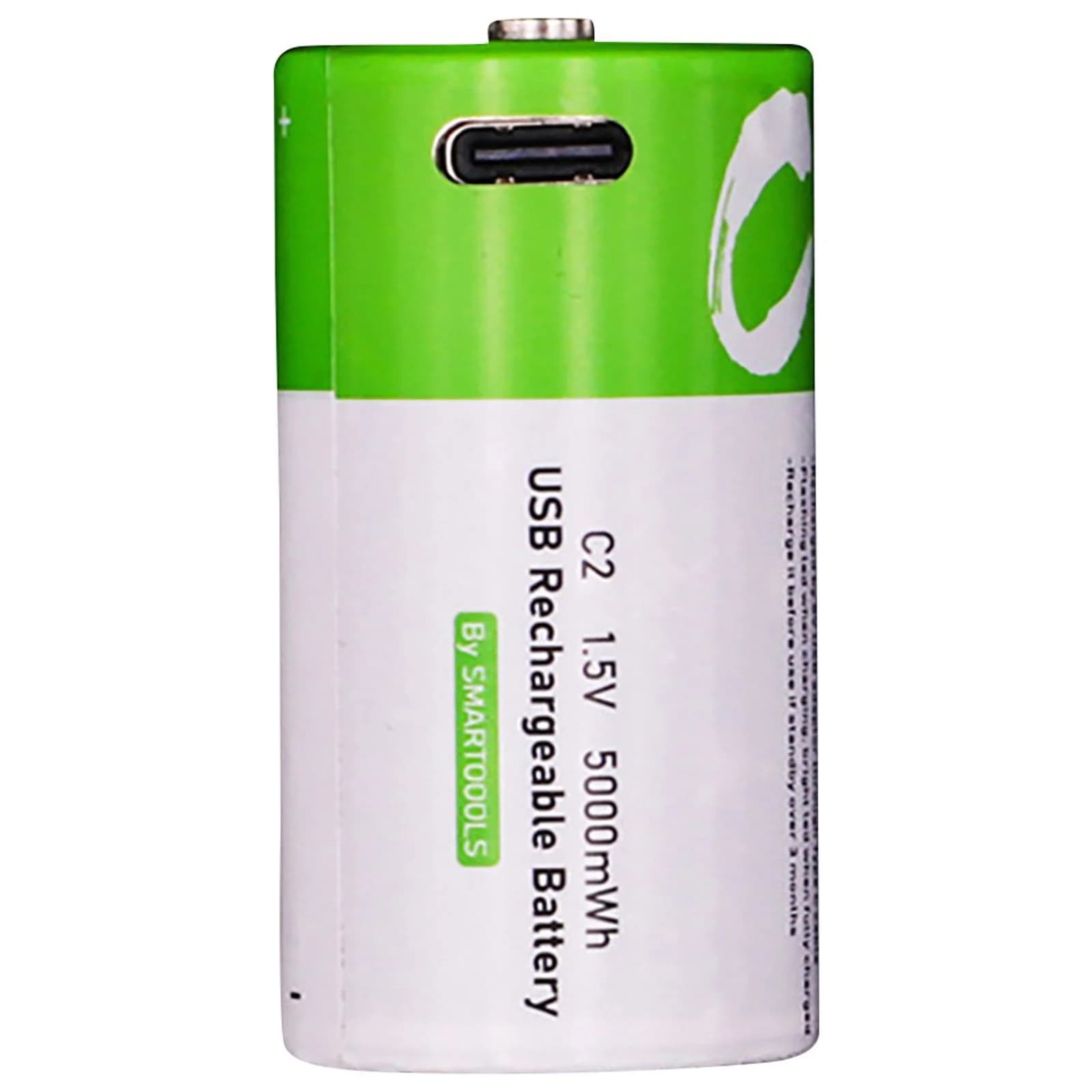 C2 rechargeable lithium USB battery 1.5VC 5000mWh